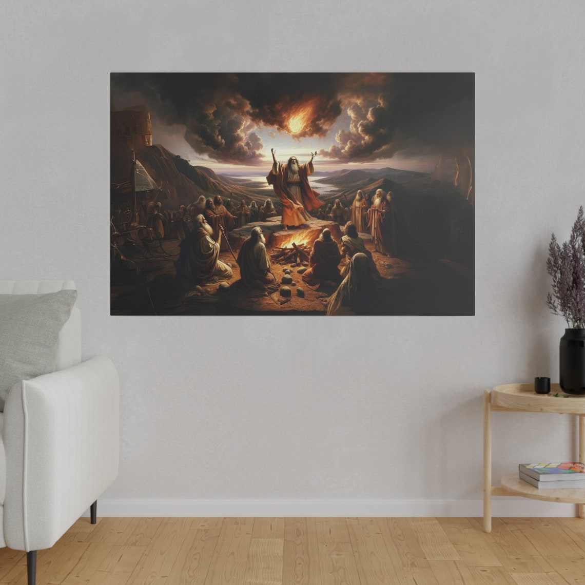 Prophet Elijah At Mount Carmel Matte Print Christian Artwork From Bible Stories Fast Shipping - Image 4