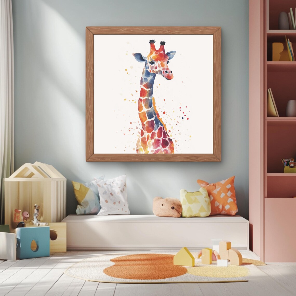 Giraffe Watercolor Art Print, Nursery Decor - Image 5