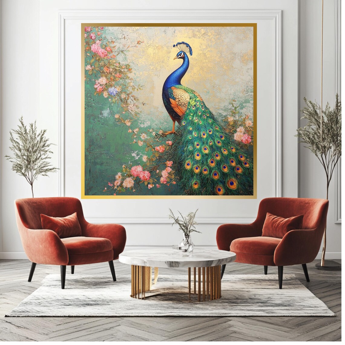 Vintage Peacock, Elegant Nature-Inspired Decor - Image 2