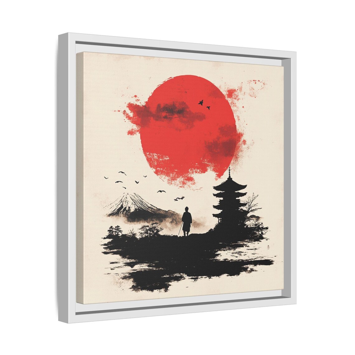 Asian Sun Chinoiserie Wall Decor, Japandi Home Art - Image 4