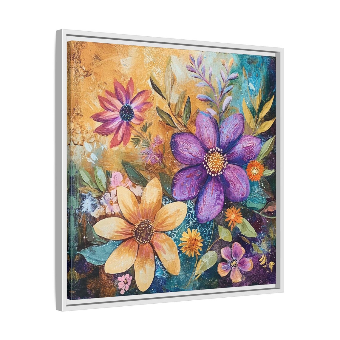 Mid Century Boho Floral Art Print, Abstract - Image 4