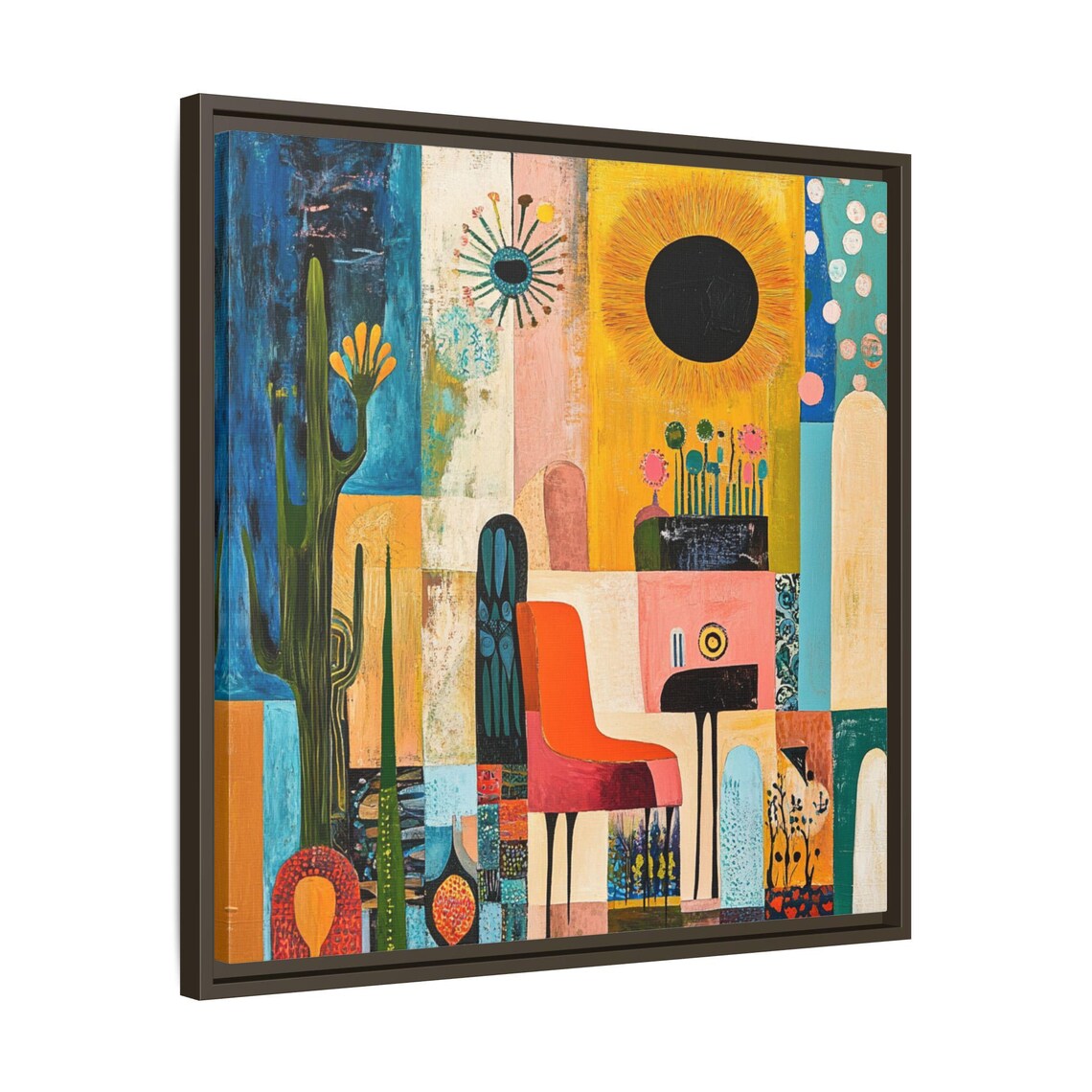 Mid Century Boho Abstract Painting, Gift for Art Lover - Image 3