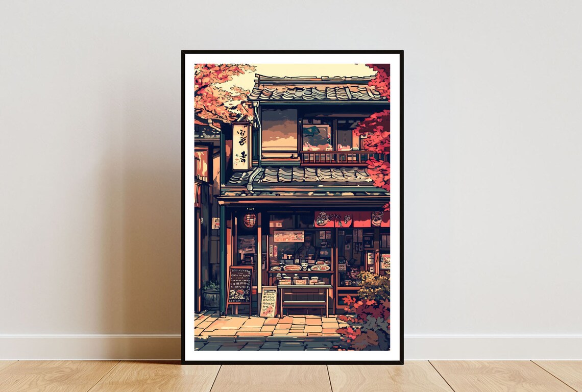 Japanese Ramen Shop Retro Japan Travel Poster