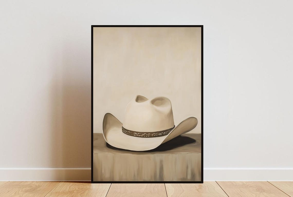 Retro Cowboy Hat Poster Cowboy Print Cowgirl Hat Print Cowgirl Print Cowboy Hat Print Cowboy Wall Art Cowboy Poster Vintage Poster