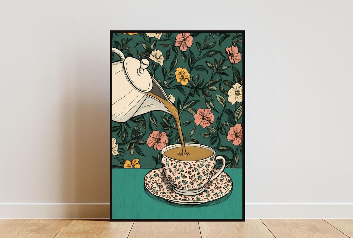 Chai Indian Tea Poster, Desi Kitchen Art Print