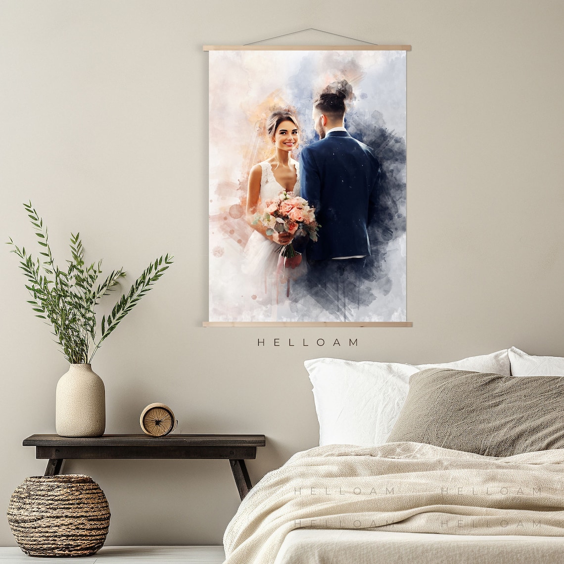 Custom Watercolor Portrait, Personalized Art Print - Image 3
