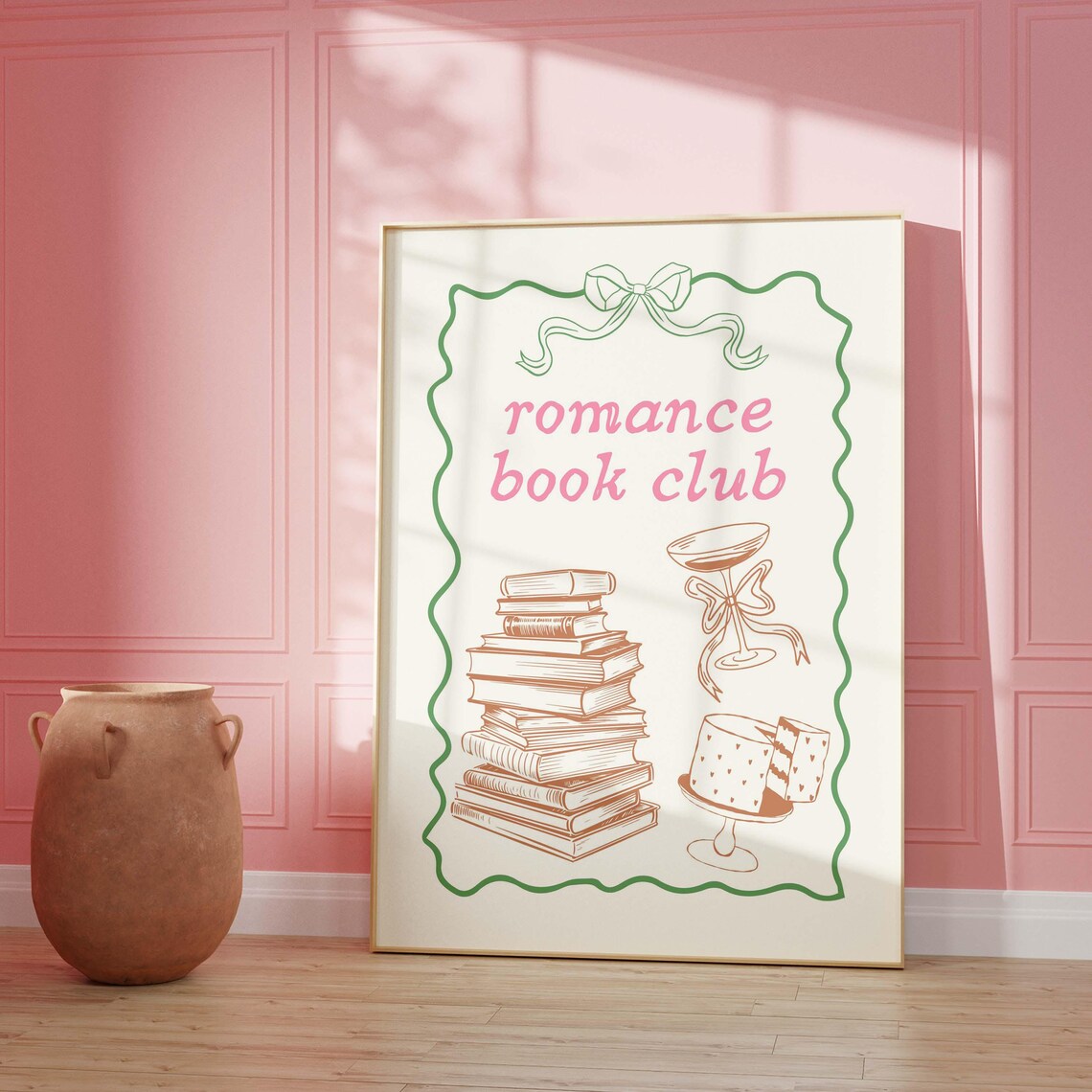 Romance Book Club Reading Nook, Book Lovers Art Print - Image 3