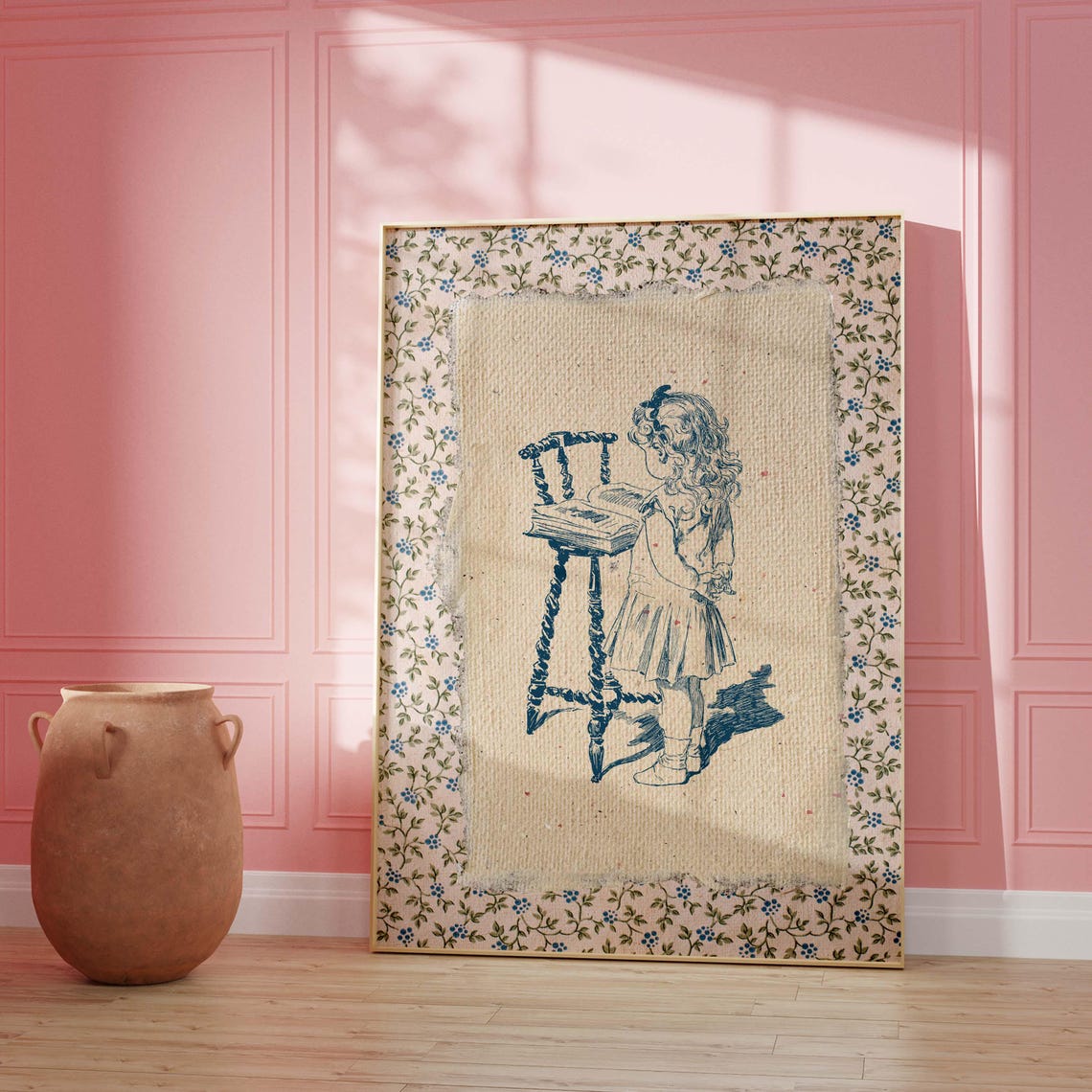 Vintage Book Art - Reading Print - Image 2