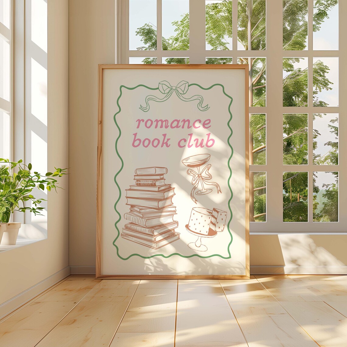 Romance Book Club Reading Nook, Book Lovers Art Print - Image 4