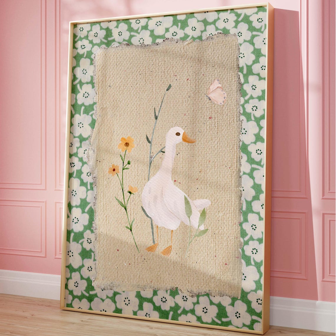 Silly Goose Art Print, Vintage Nursery Decor - Image 5