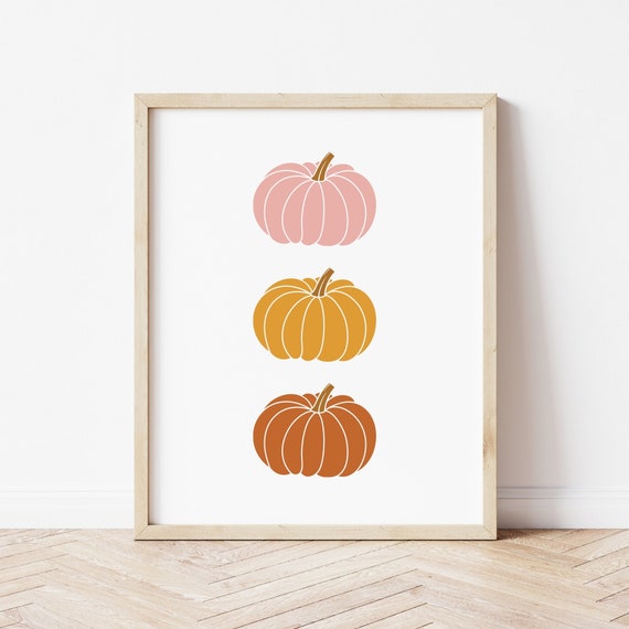 Boho Halloween Print Halloween Printables Cute Halloween Print Boho Pumpkins Fall Decor Pumpkin Digital Download