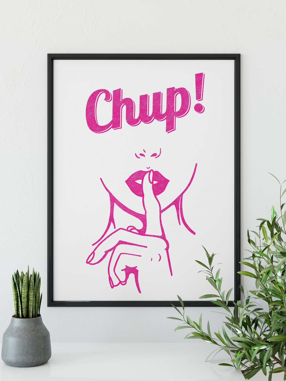 Chup Pink Indian Desi Poster Print - Image 3