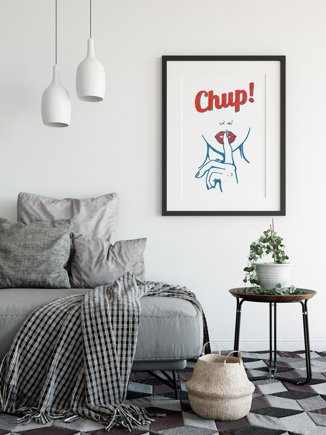 Indian Desi Wall Art Print, Chup - Image 3