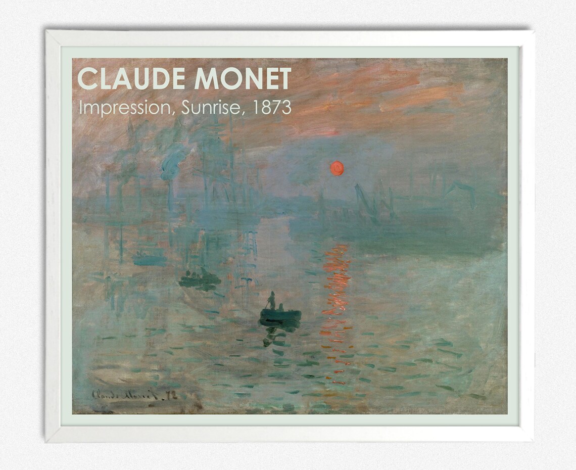 Claude Monet Painting Sunrise Stunning Impressionist Art Poster - Image 2