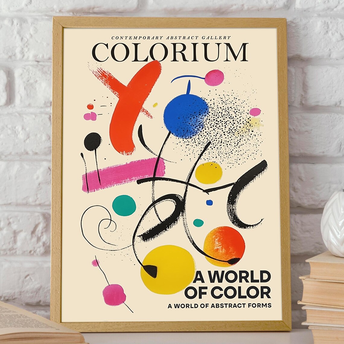 Colorium Playful Colorful Abstract Shapes Contemporary Gallery Poster - Image 2