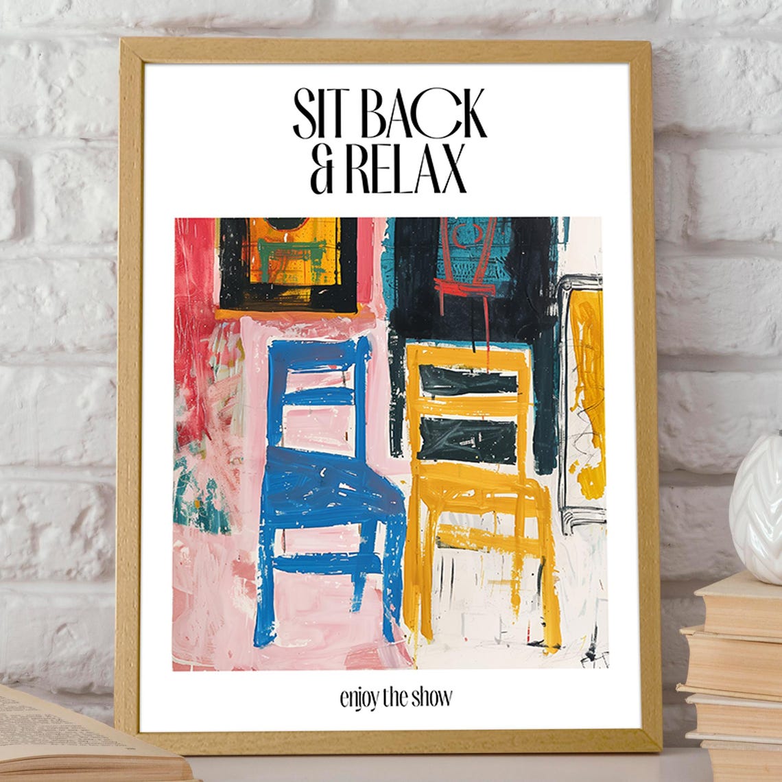 Abstract Chair Poster Sit Back Relax Wall Art Henri Matisse Inspired Artwork Poster Or Print - Image 2