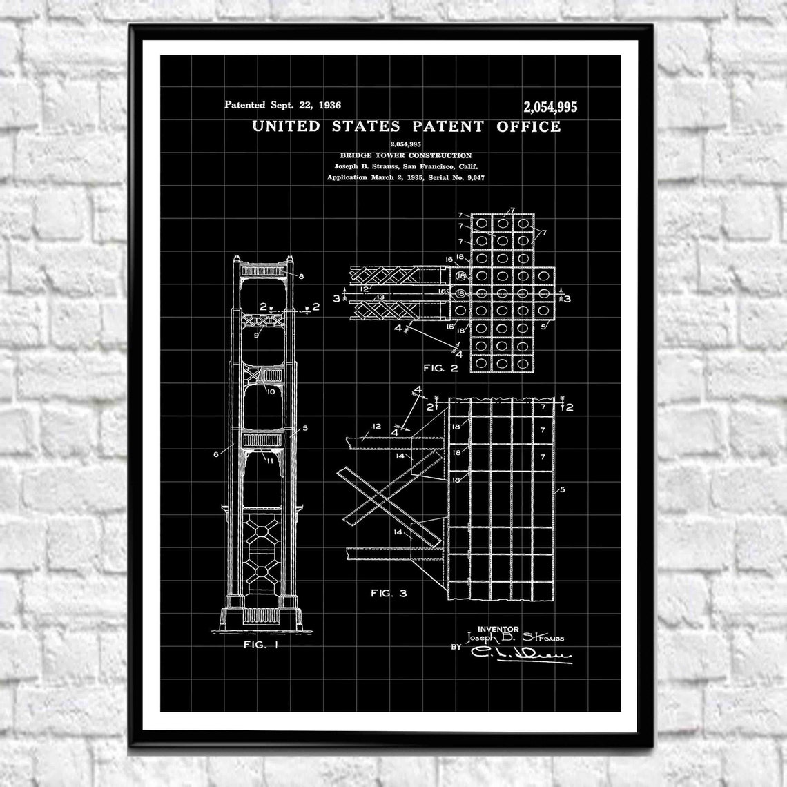 Golden Gate Bridge Design Golden Gate Bridge Wall Art - Image 2