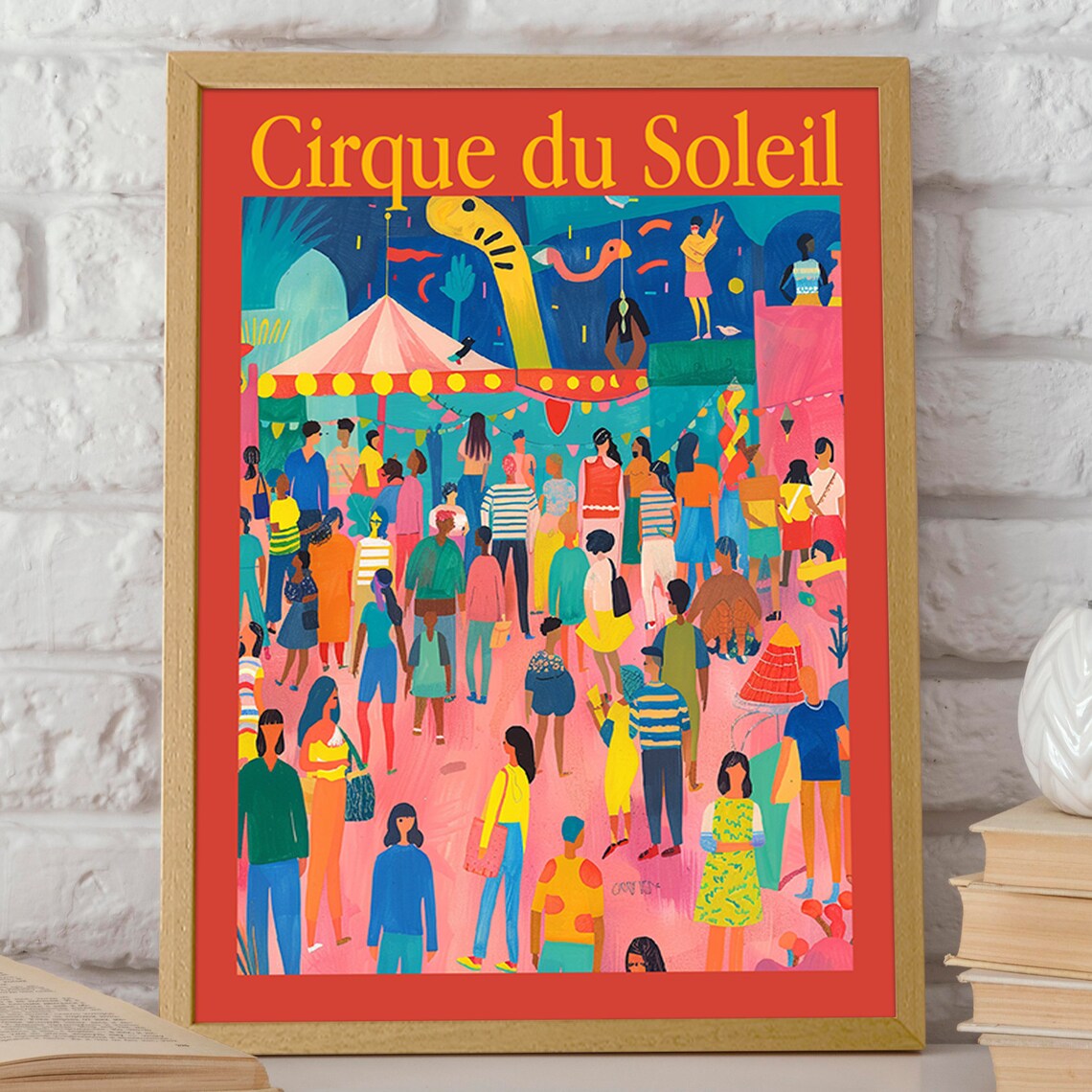 Cirque Du Soleil Festive Circus Crowd Carnival Celebration Art Poster - Image 2
