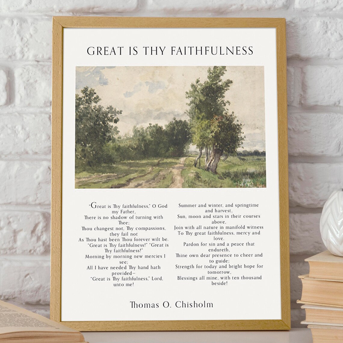Great Is Thy Faithfulness Thomas O Chisholm Hymn Verse Poster - Image 2