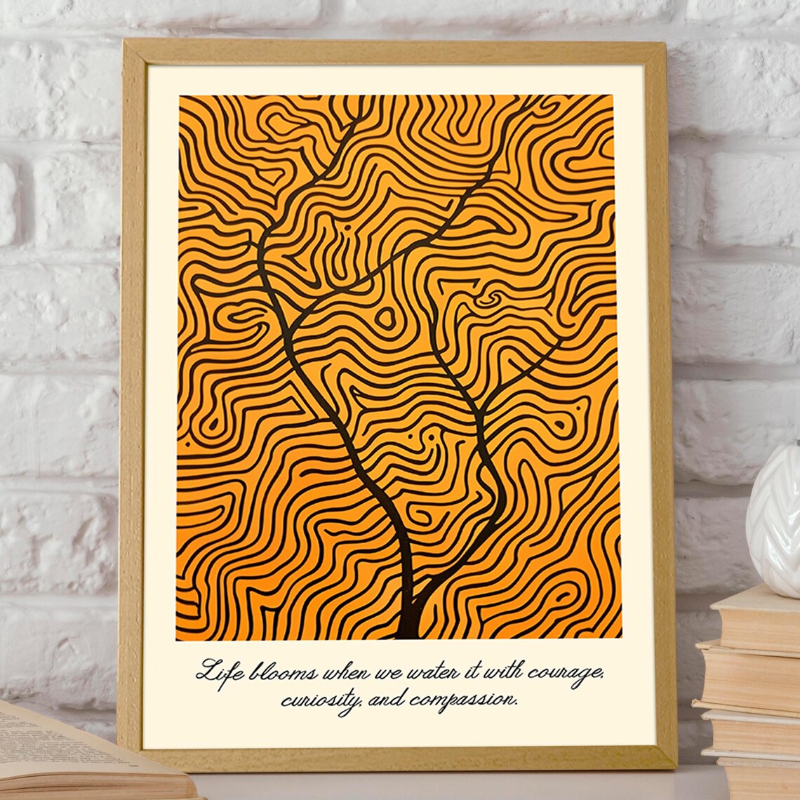 Tree Inspired Line Drawing, Minimalist Art Print - Image 2