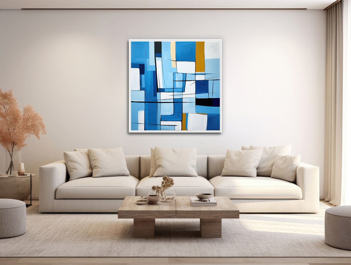 Mid Century Modern Abstract Geometry Wall Art Print - Image 3