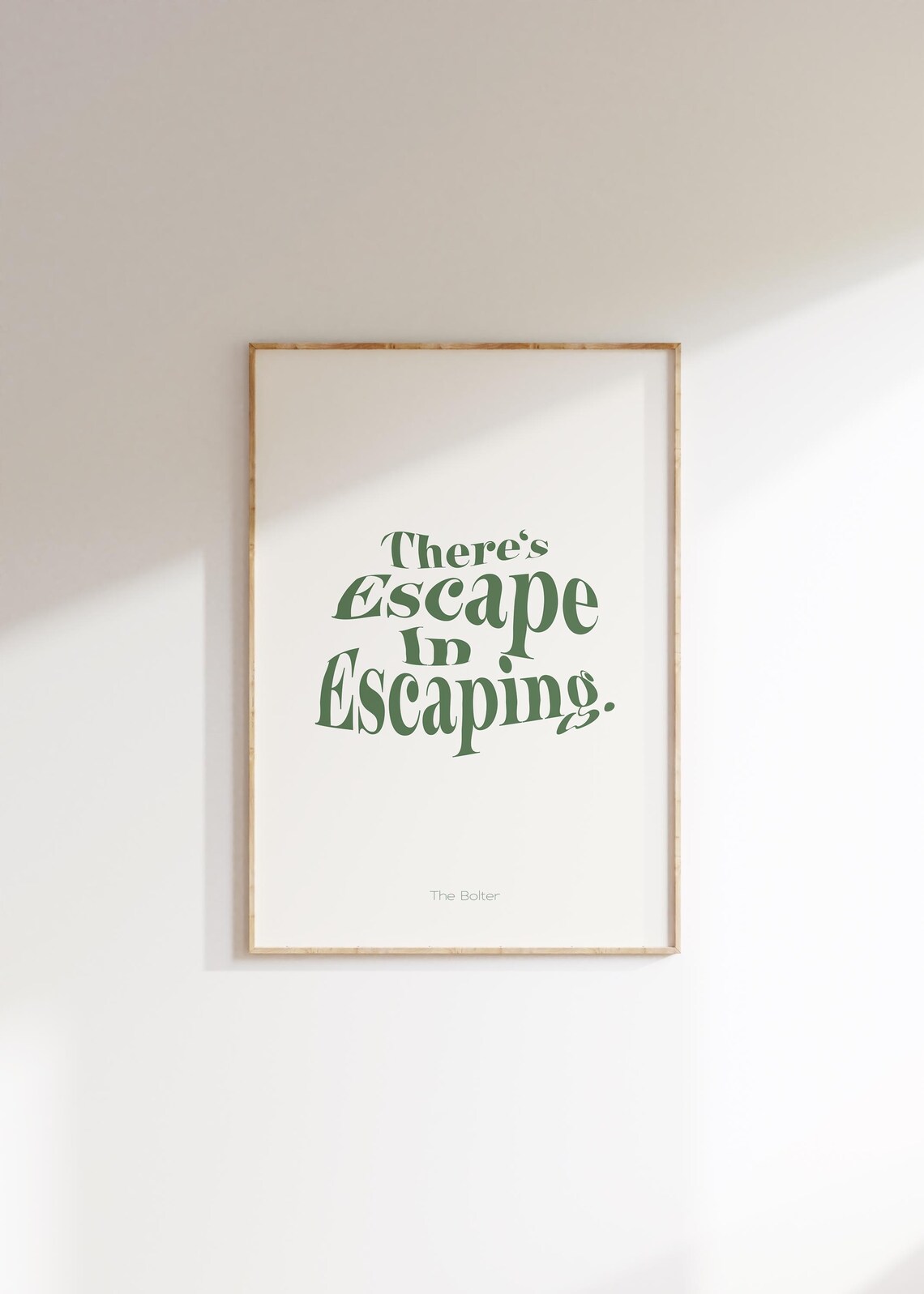 Taylor Swift The Bolter Green Escape In Escaping Typography Poster