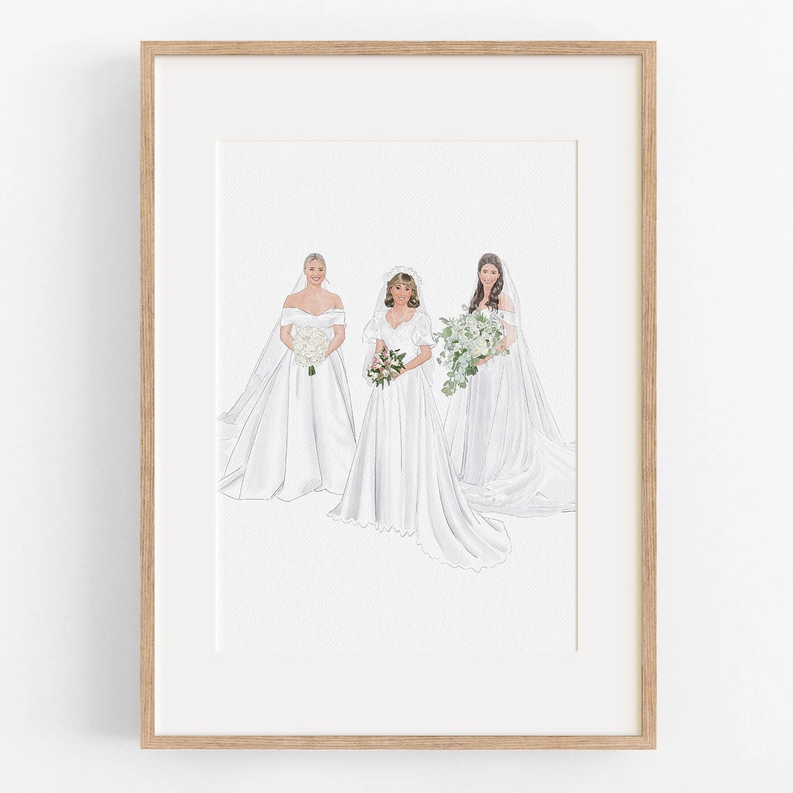 Generational Wedding Portrait Mother Of The Bride Gifts Custom Portrait Painting From Photo Mother Gift From Daughter Mom Birthday - Image 4