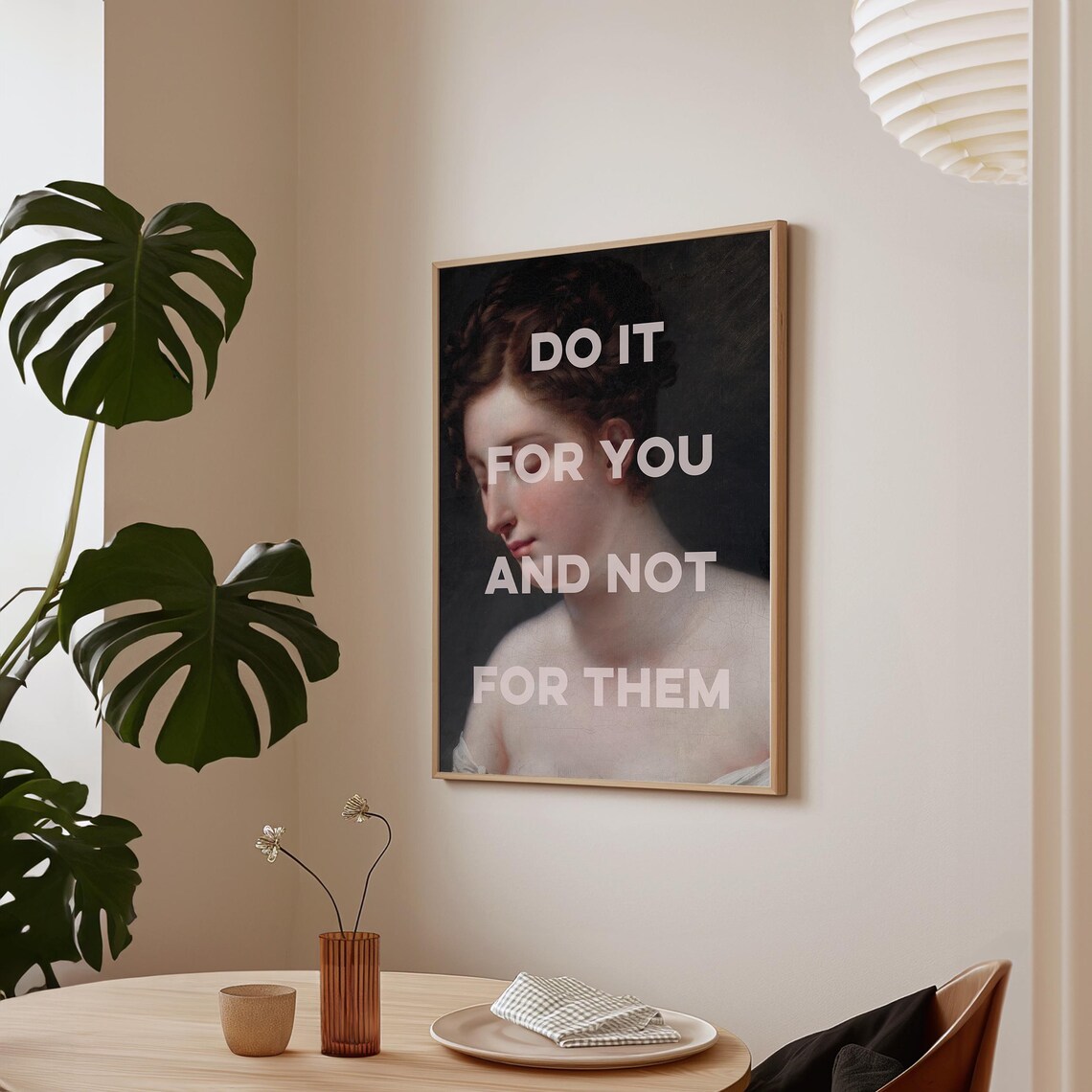 Do It for You Altered Vintage Portrait Feminist Affirmation Quote Wall Poster - Image 3