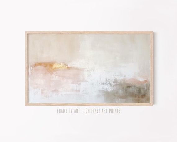 Abstract Frame Tv Art Modern Neutral Texture Painting Art For Tv T23