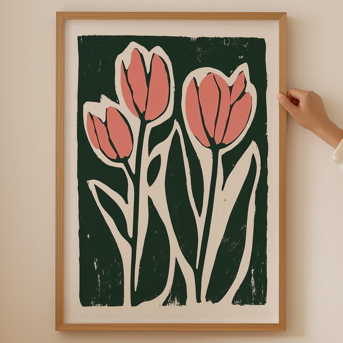 Tulip Flower Market Botanical Art Print