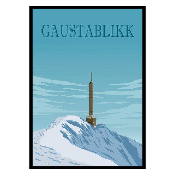 Gaustablikk Mountain Poster Matte Paper Print