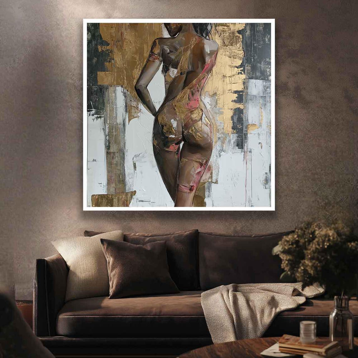 Nude Woman Print Naked Woman Oil Painting Style Wall Art Erotic Wall Art Print Sexy Girl Decor - Image 3