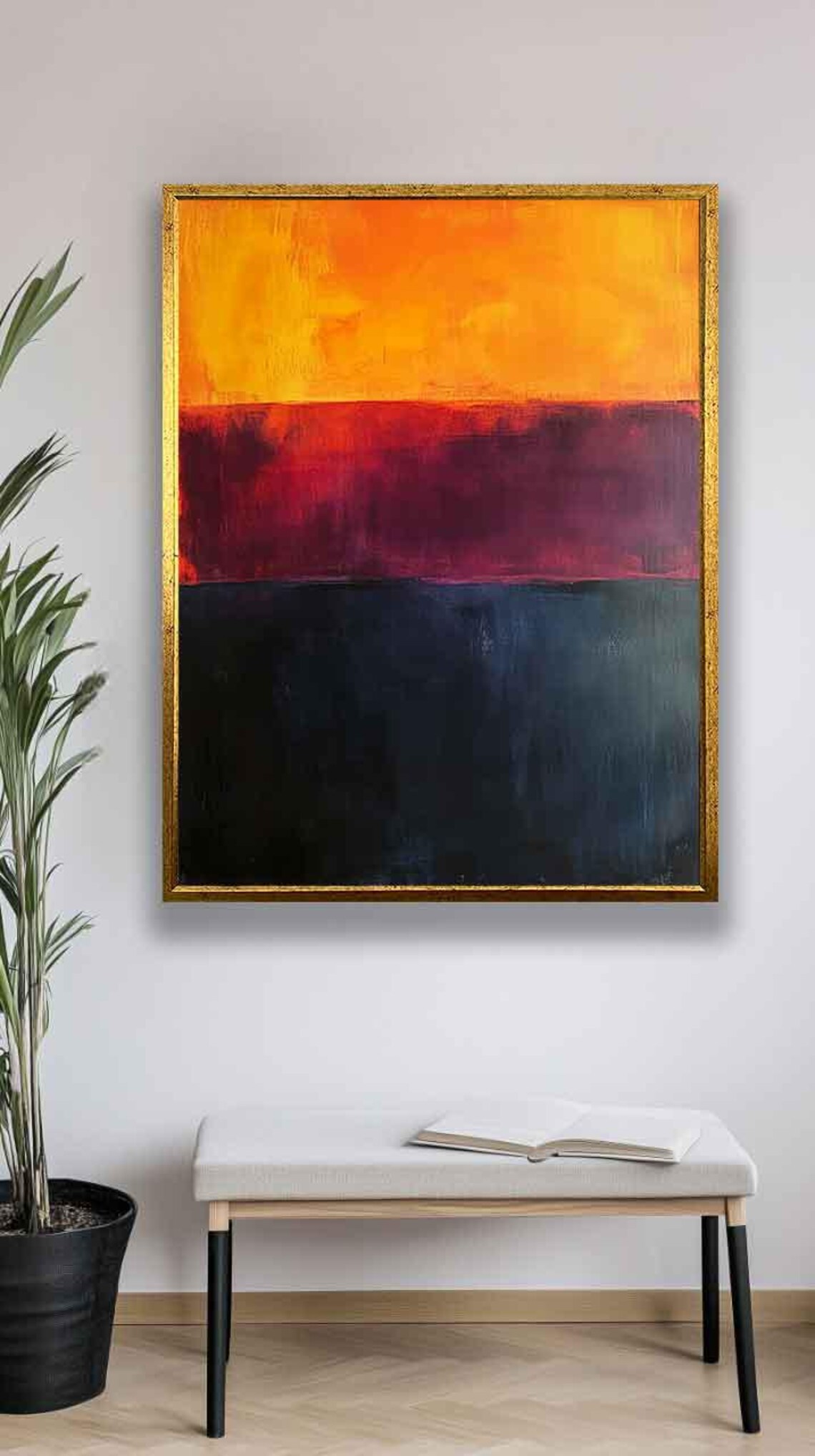 Mark Rothko Wall Art Decor Minimalist Abstract Wall Art Orange Red Black Modern Wall Decor Abstract Wall Art Rothko Poster - Image 4