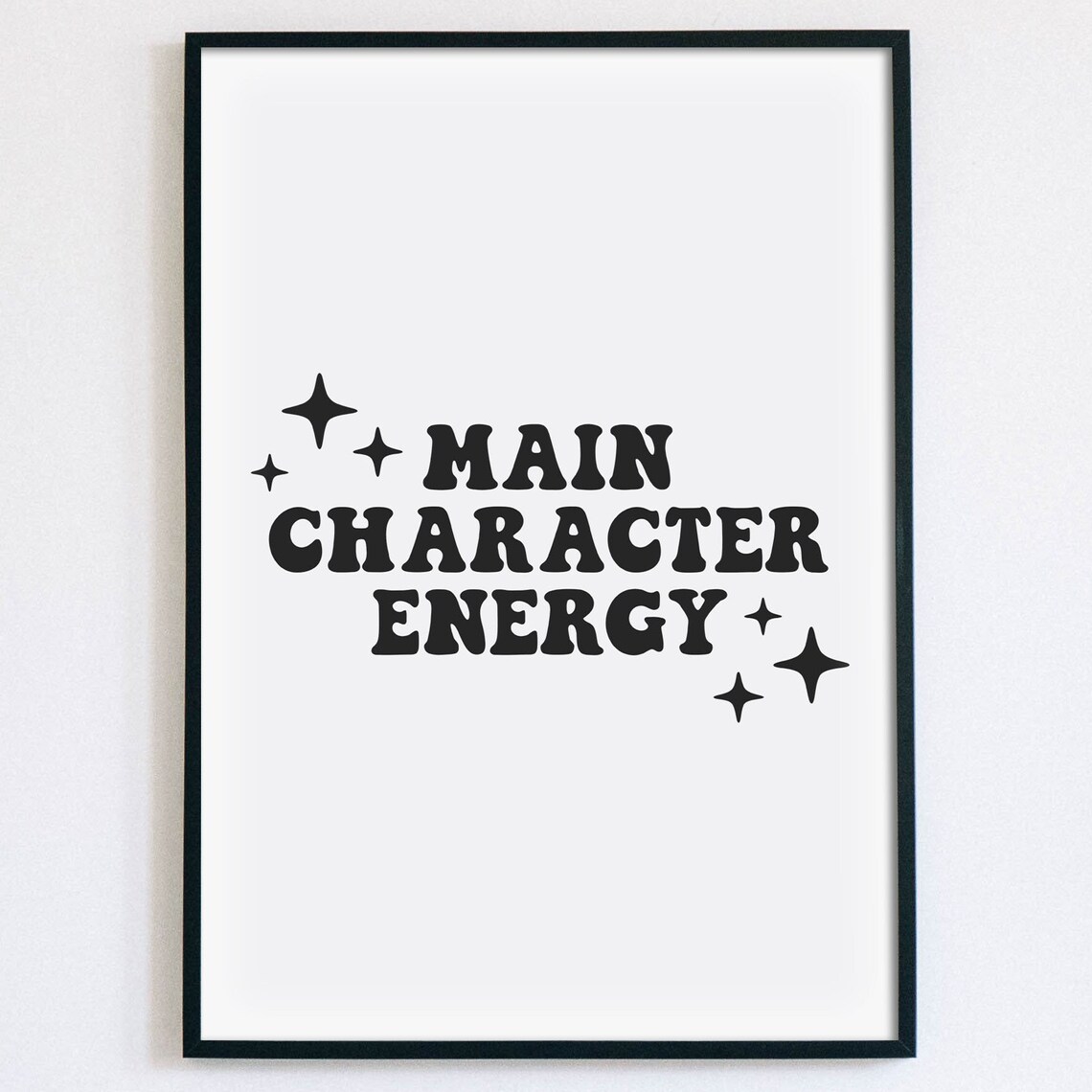 Main Character Energy Retro Groovy Gen Z Trendy Bedroom Wall Poster
