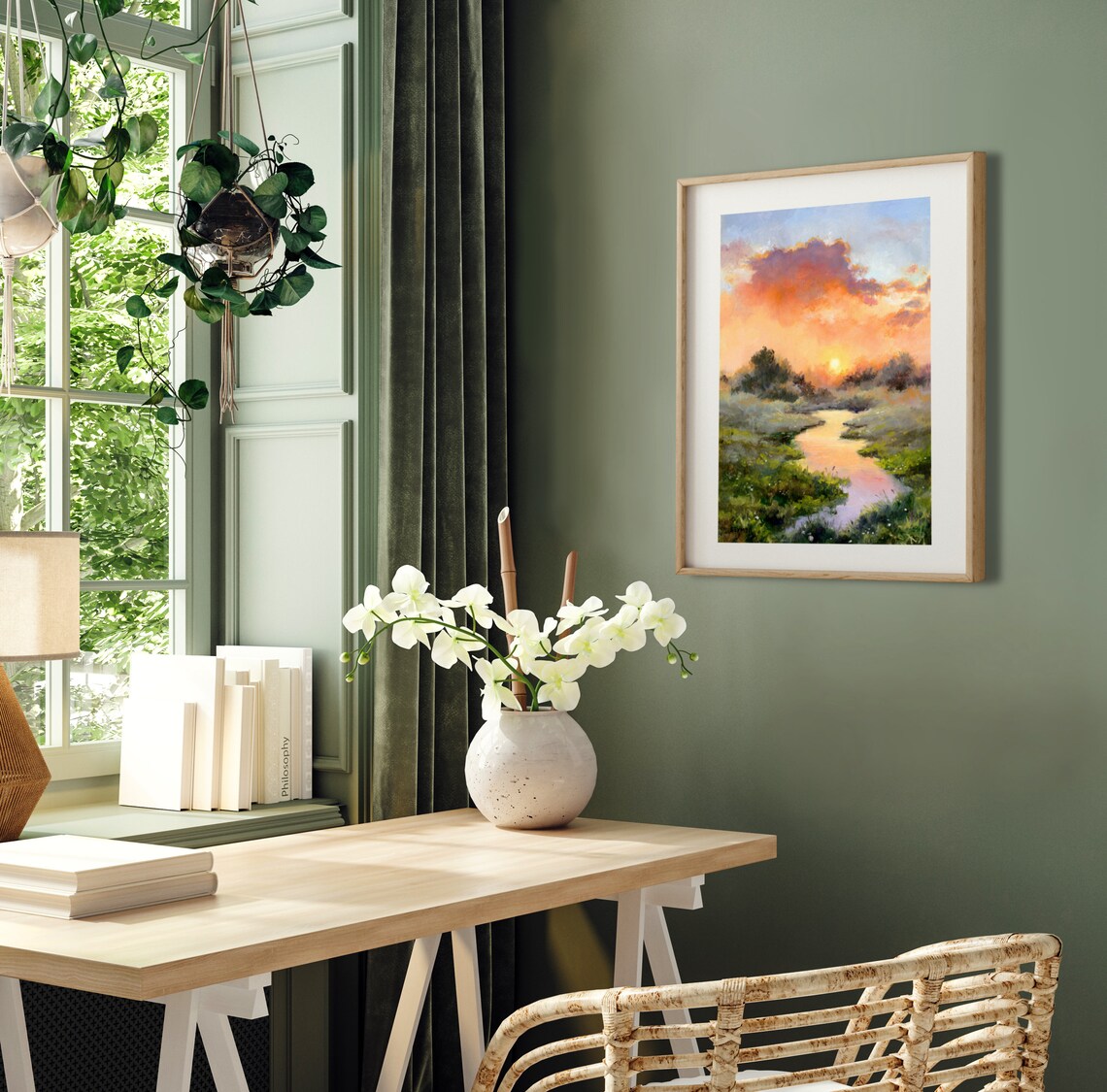 River Reflections, Sunset Country Landscape Art Print - Image 2