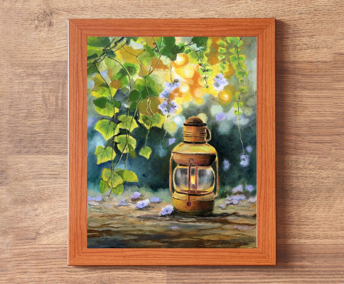 Botanical Oil Painting, Vintage Floral Kitchen Art Print - Image 2