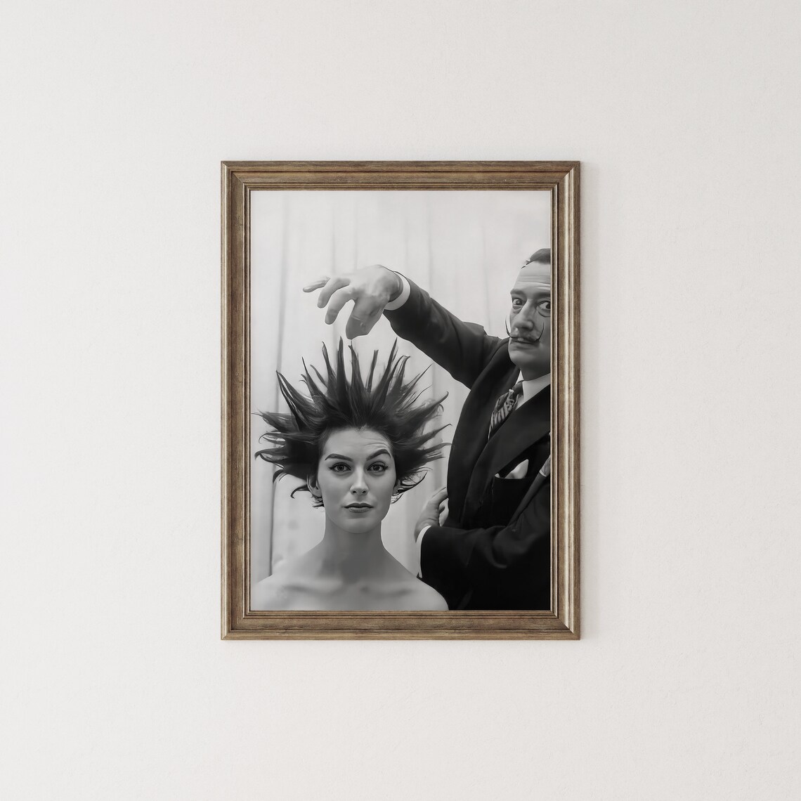 Bad Hair Day Retro Haircut Poster, Black And White - Image 3