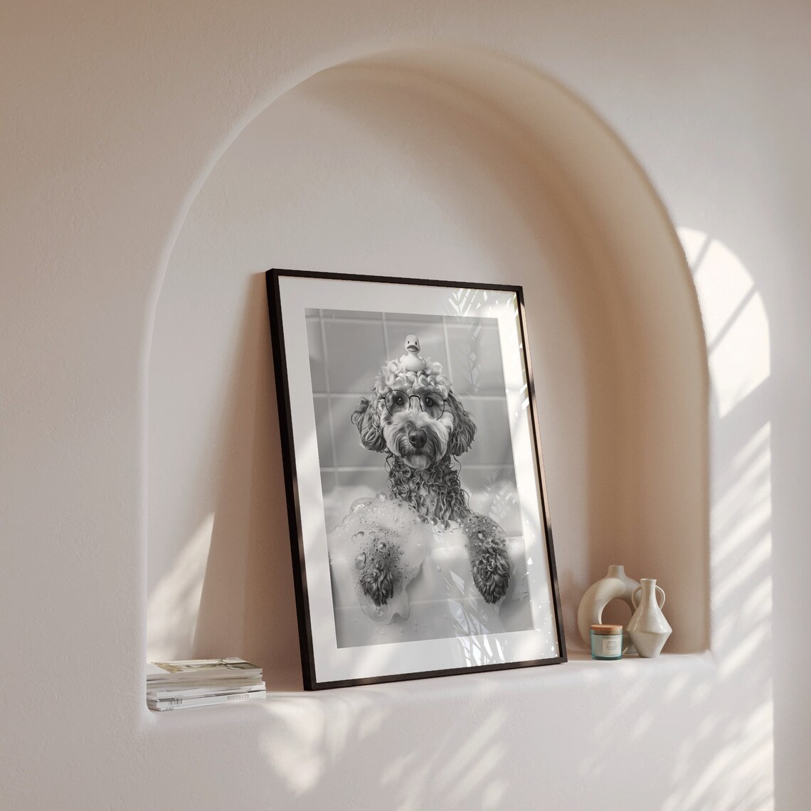 Labradoodle Bath Funny Dog Poster, Bathroom Decor - Image 4