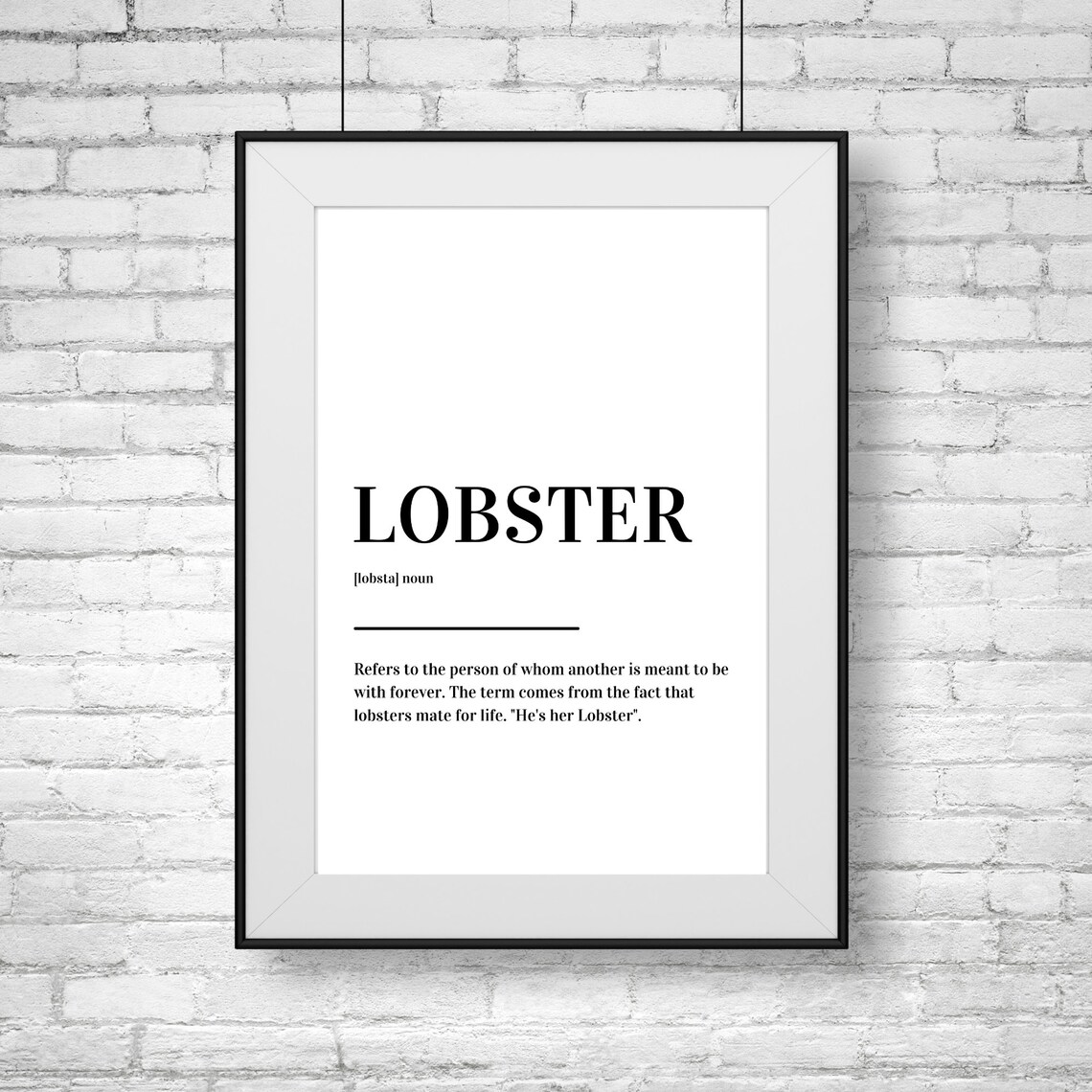 Lobster Definition Print Poster - Image 2