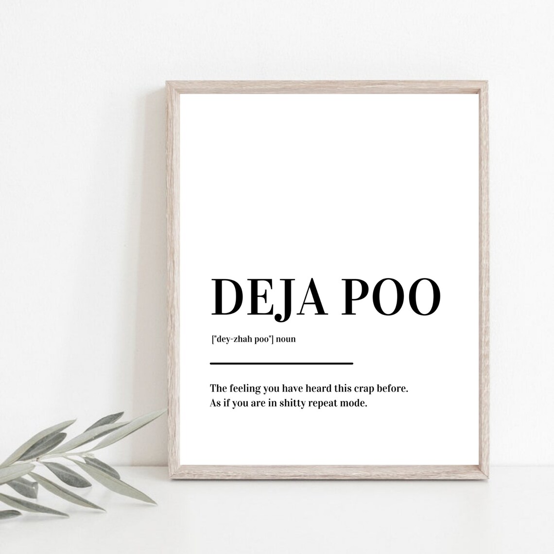 Karma and Deja Poo Funny Bathroom Humor Dictionary Two Piece Poster - Image 2