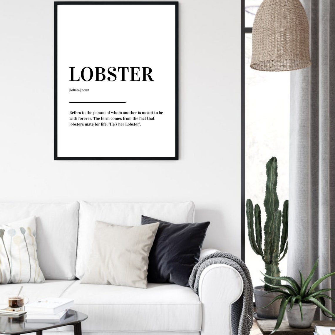 Lobster Definition Quote Funny Romantic Minimalist Typography Poster - Image 6
