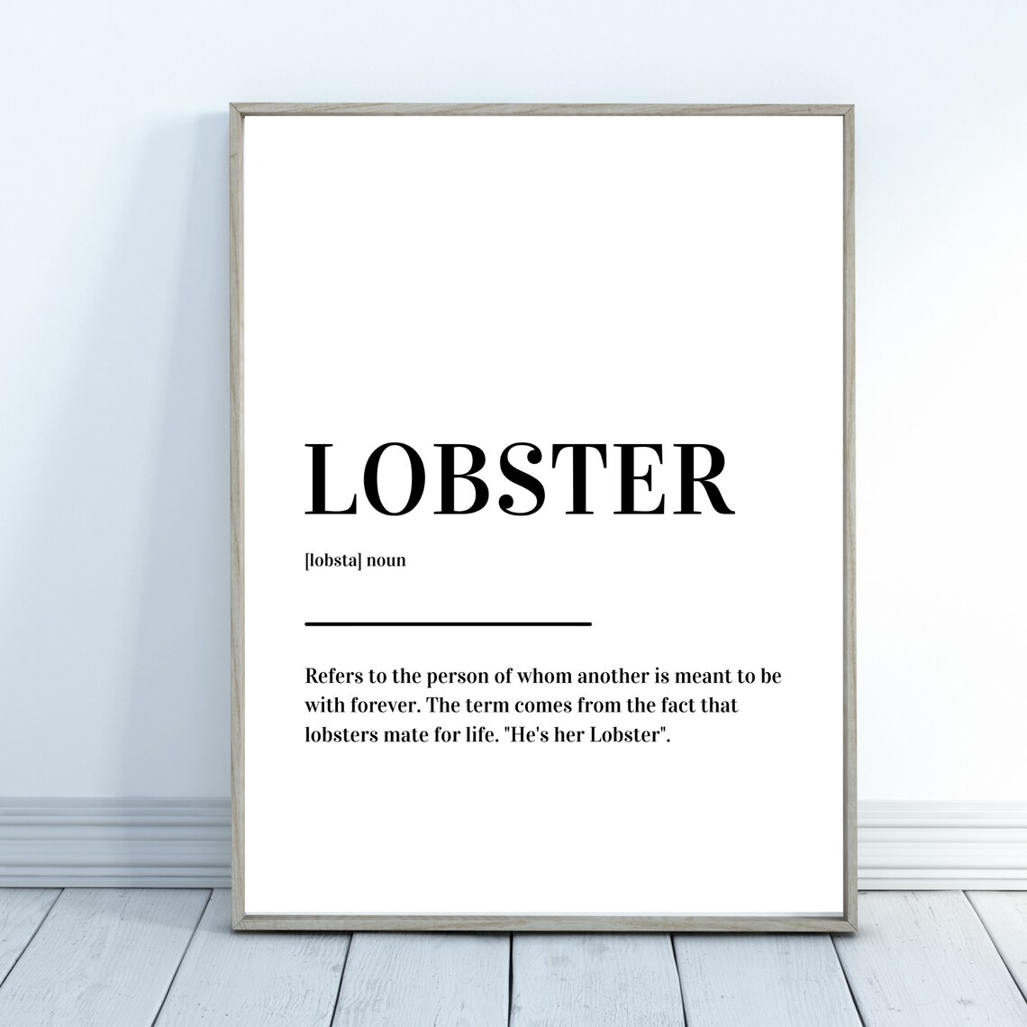 Lobster Definition Print Poster - Image 3