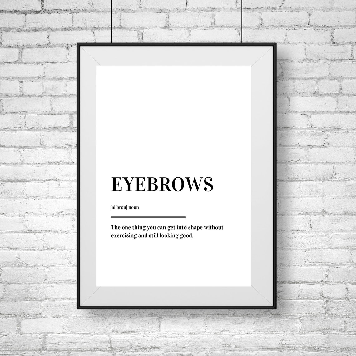 Eyebrows Definition Beauty Salon Quote Dictionary Style Poster - Image 2