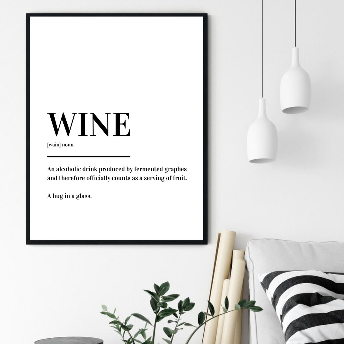 Wine Definition Funny Dictionary Serving of Fruit Humor Minimalist Poster - Image 6