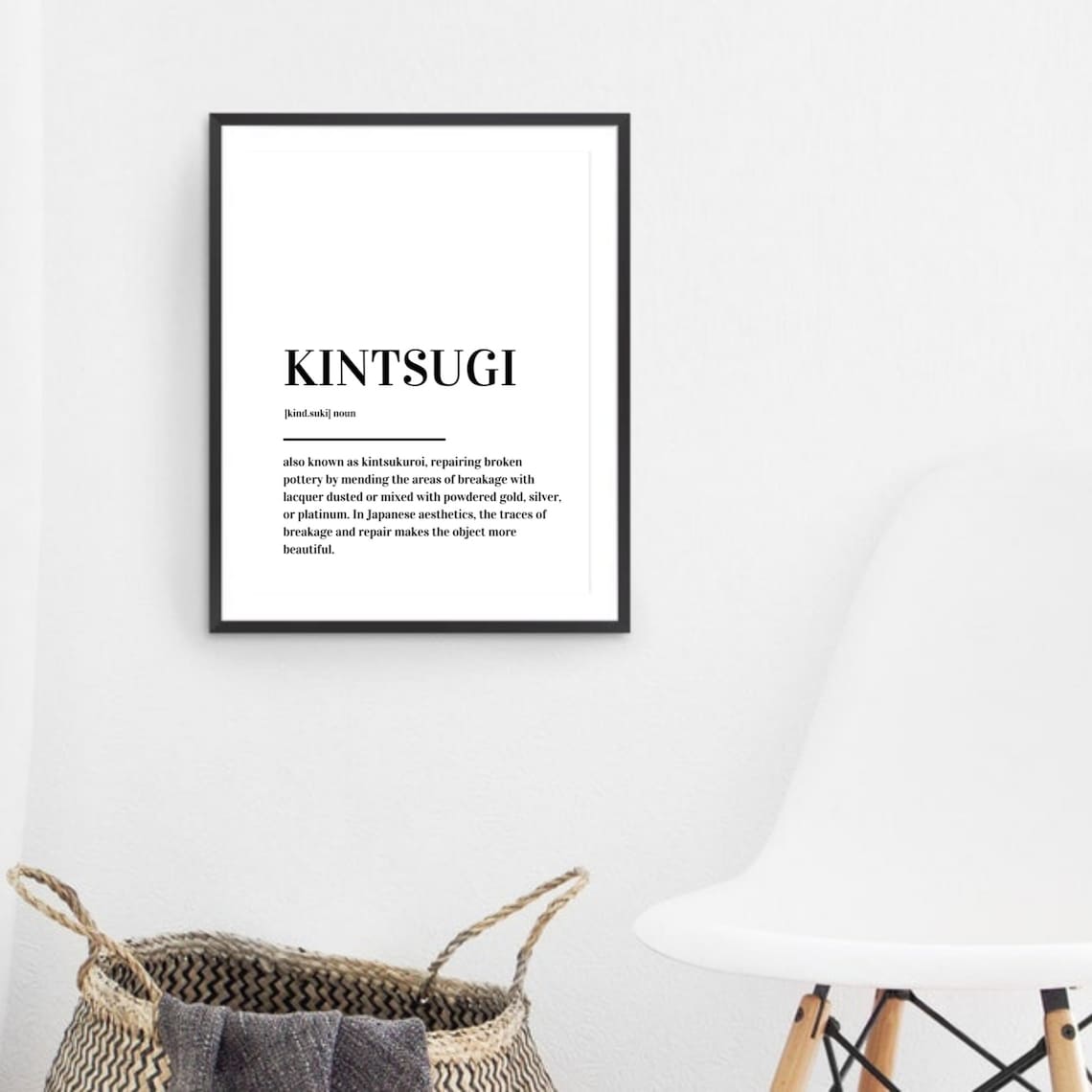 Kintsugi Definition Poster, Abstract Modern Art Print - Image 3