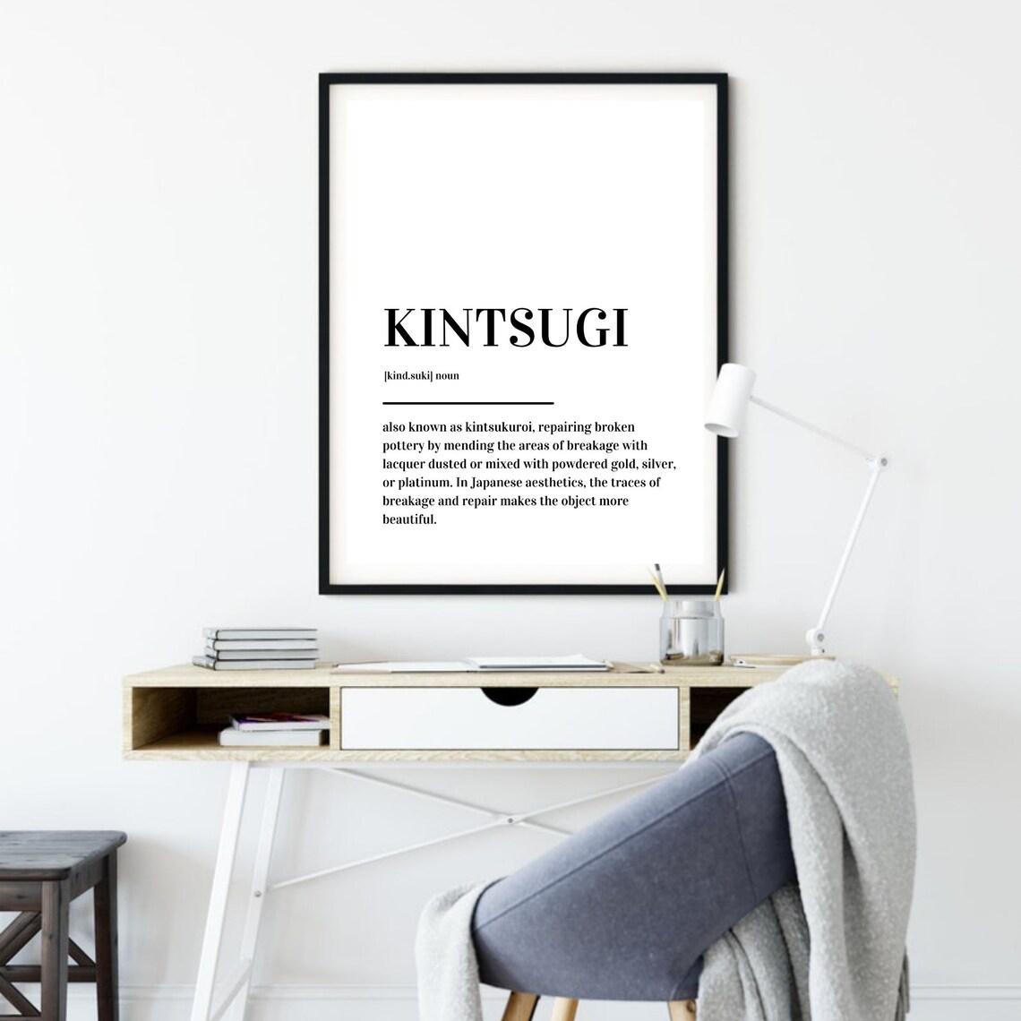 Kintsugi Definition Poster, Abstract Modern Art Print - Image 4