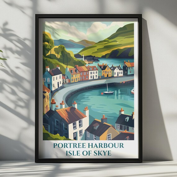 Portree Harbour Isle Of Skye Colorful Fishing Village Scotland Wall Art