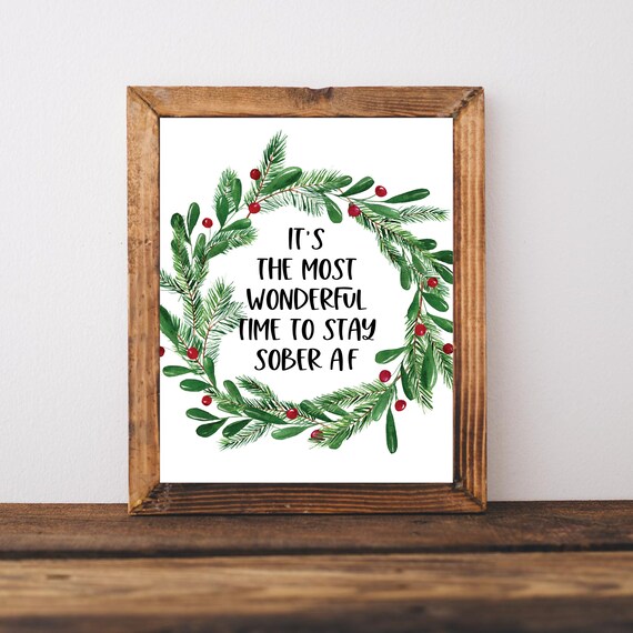 Sober Af Sign Gift Sobriety Women Addiction Recovery Wall Art Anniversary Aa Gifts Counselor