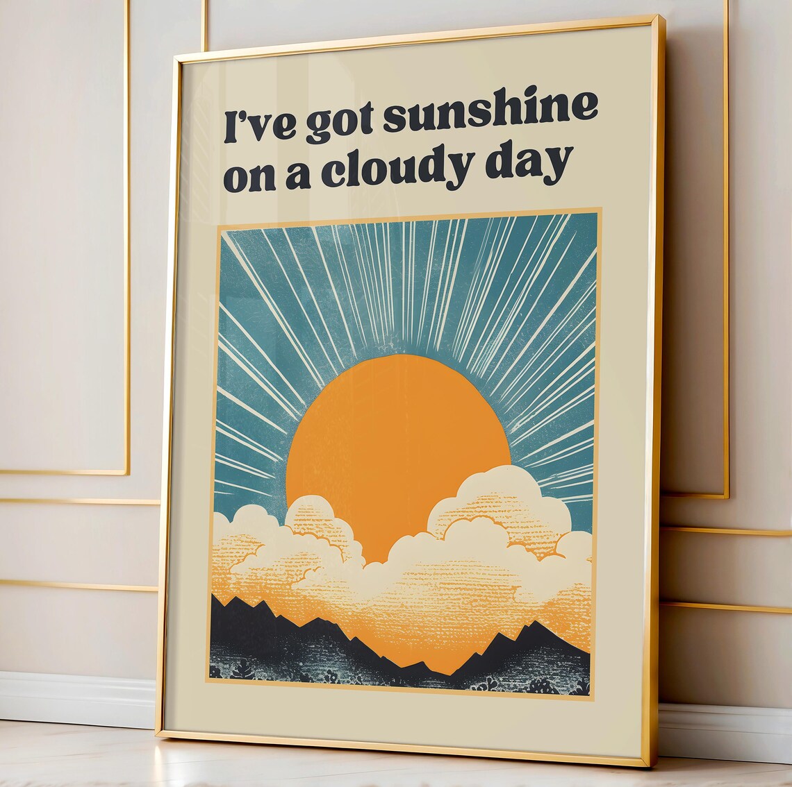 The Temptations My Girl Sunshine Cloudy Day Soul Lyric Poster