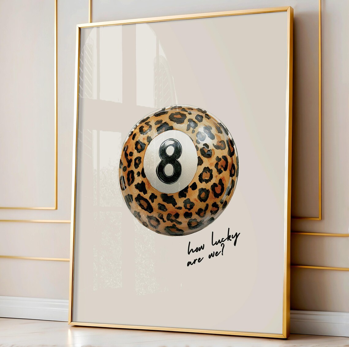 Leopard Pool Ball Retro Poster, Maximalist Aesthetic - Image 2